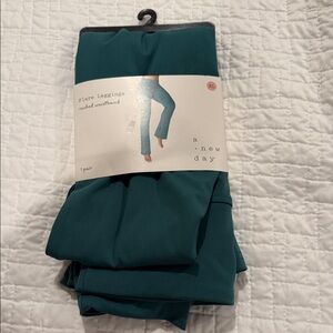 A New Day Dark Teal Flare Leggings ruched Waistband XL (16)